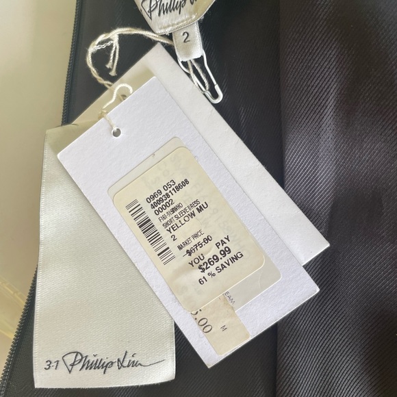 3.1 PHILLIP LIM Yellow Wool Sleeveless Dress 2 NWT - Picture 5 of 6
